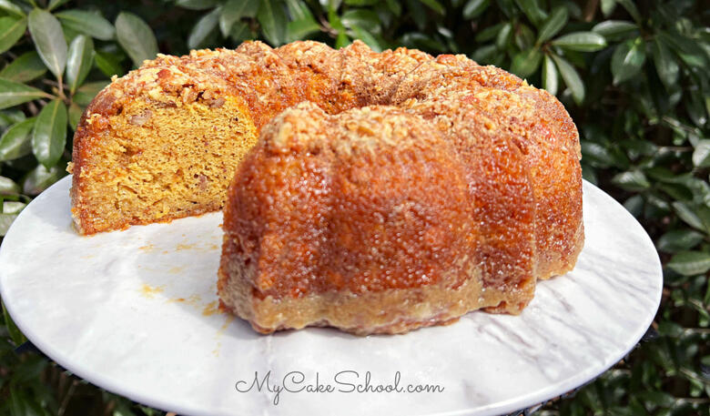 Baileys Toffee Pecan Cake- So flavorful! Doctored Cake Mix Recipe