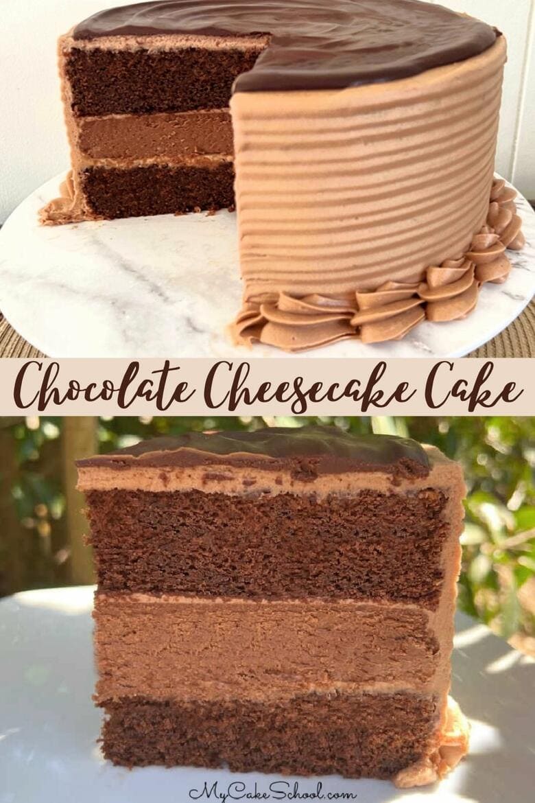 Chocolate Cheesecake Cake- So moist and decadent!