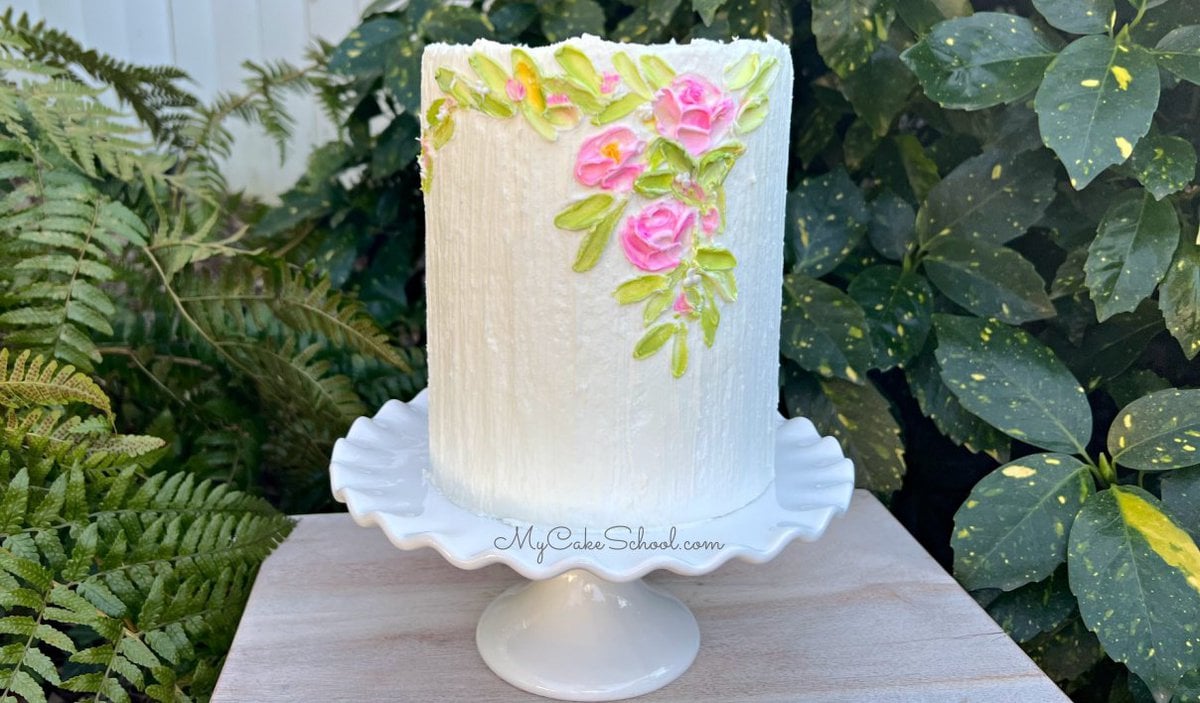 Palette Knife Roses in Buttercream My Cake School