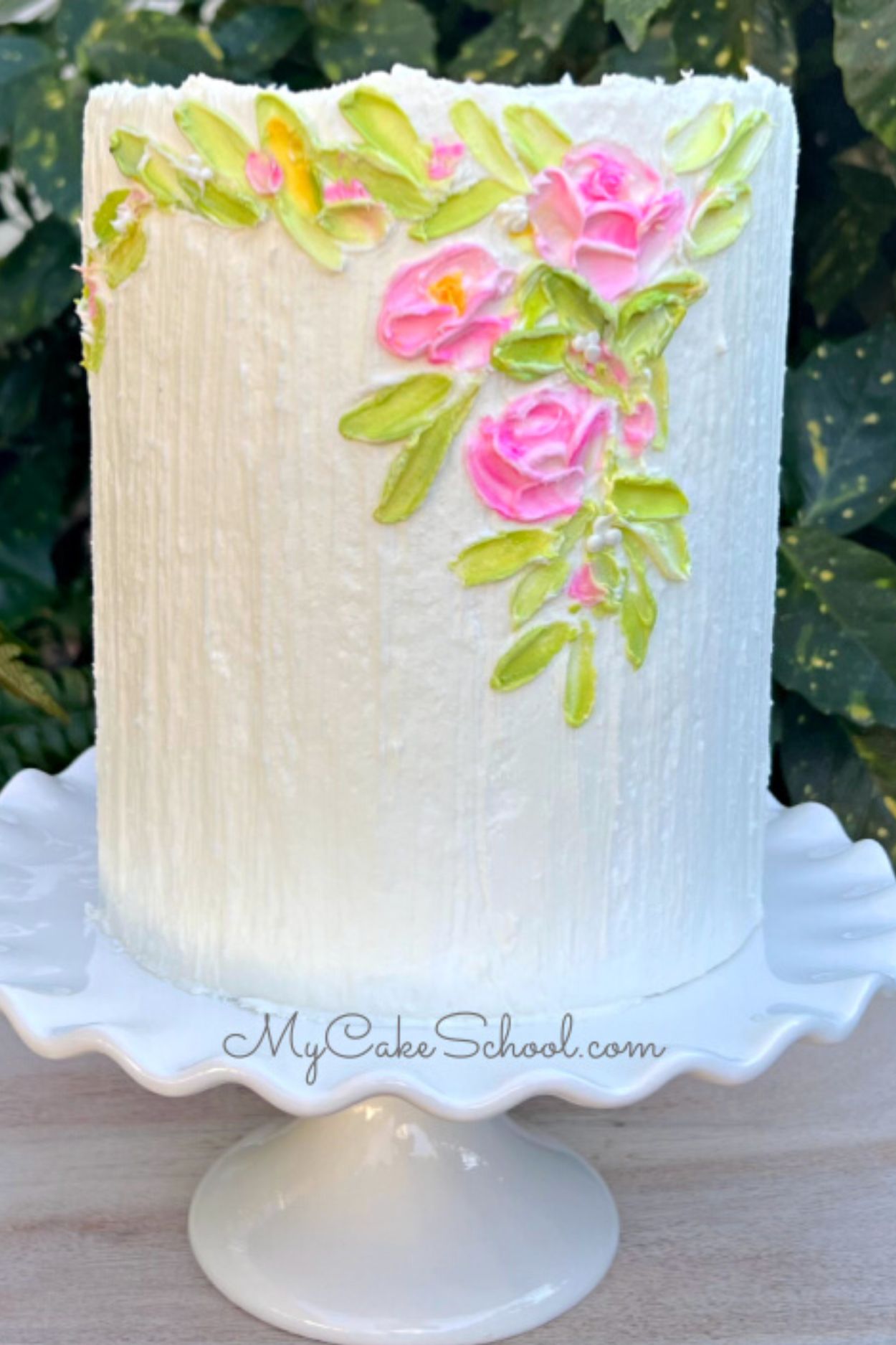 Palette Knife Roses Cake