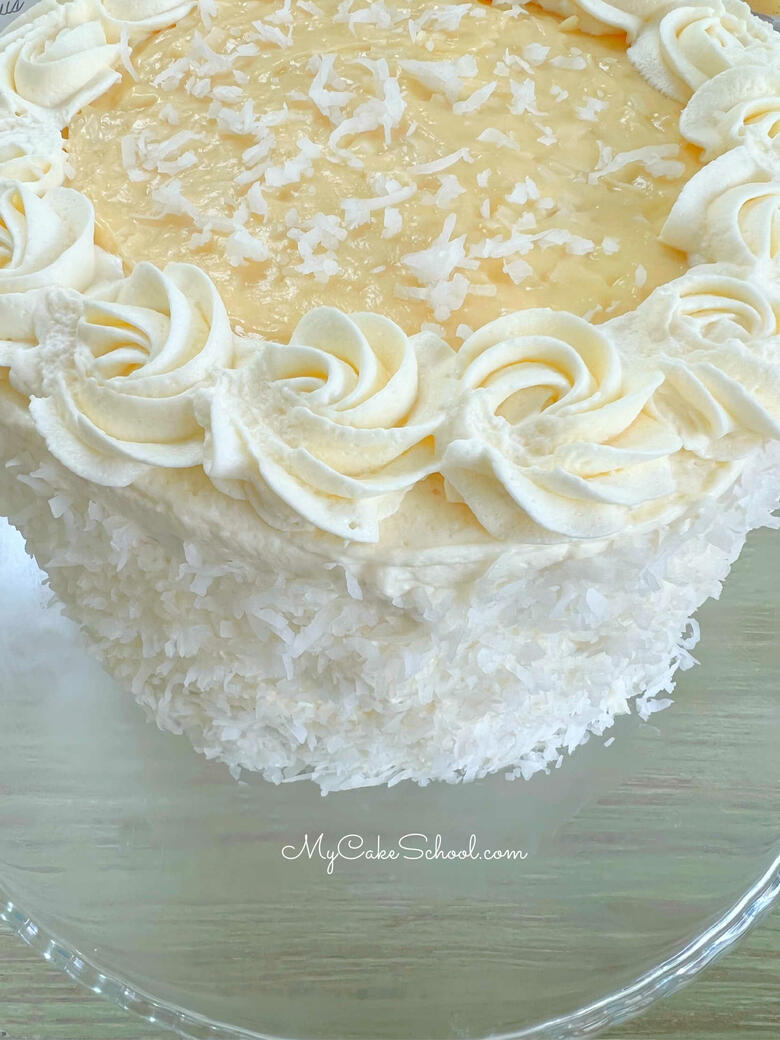 Coconut Cream Cake with Coconut Pastry Cream Filling