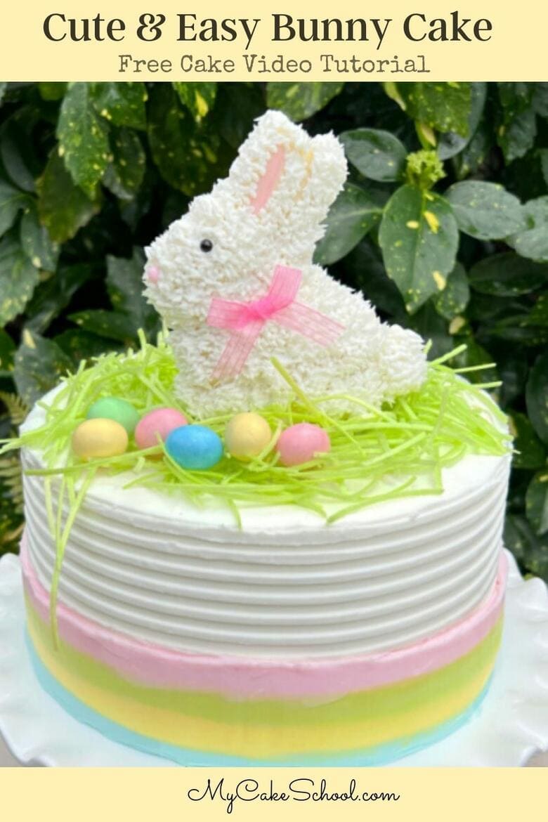 Cute and Easy Bunny Cake- Free Cake Video Tutorial