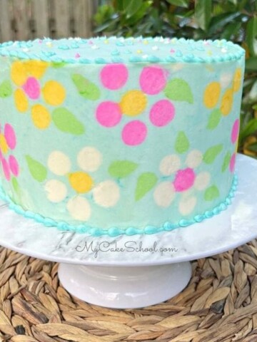 Buttercream Transfer-Flower Cake