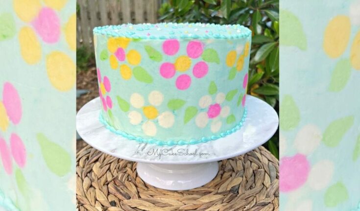 Buttercream Transfer-Flower Cake