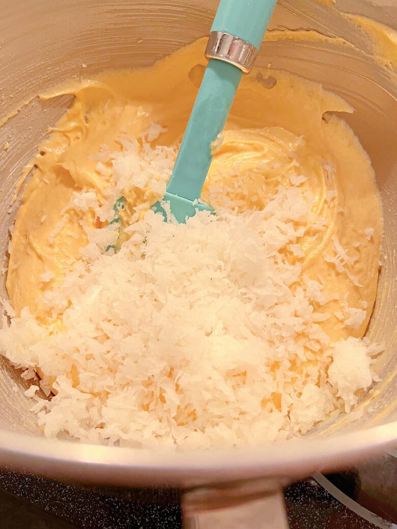 Orange Coconut Cake Batter