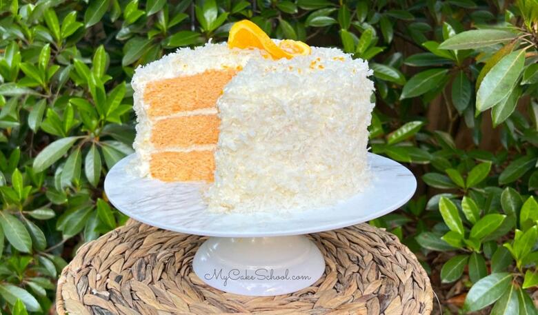 Orange Coconut Cake- So moist and delicious!