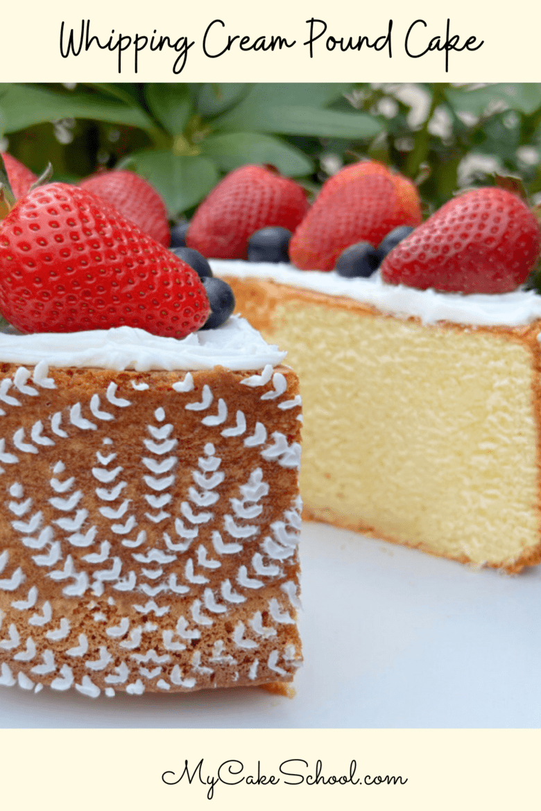 Whipping Cream Pound Cake- So tender, moist, and flavorful