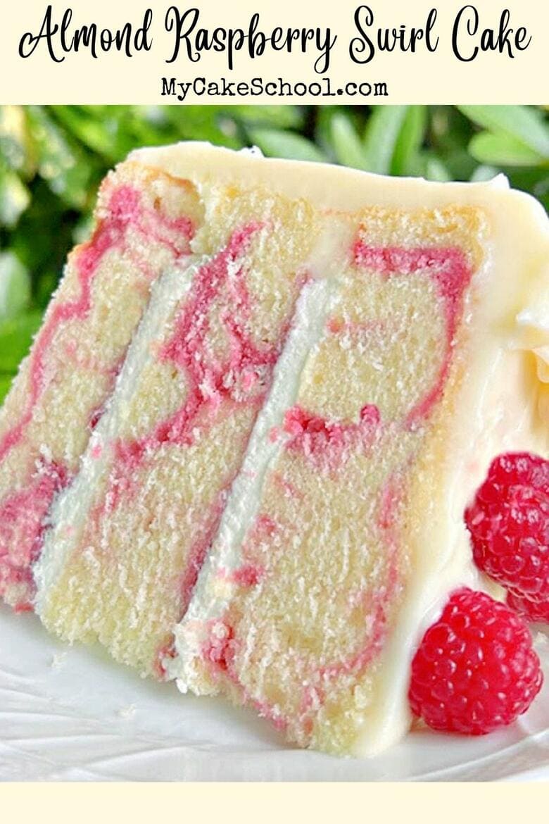 Almond Raspberry Swirl Cake