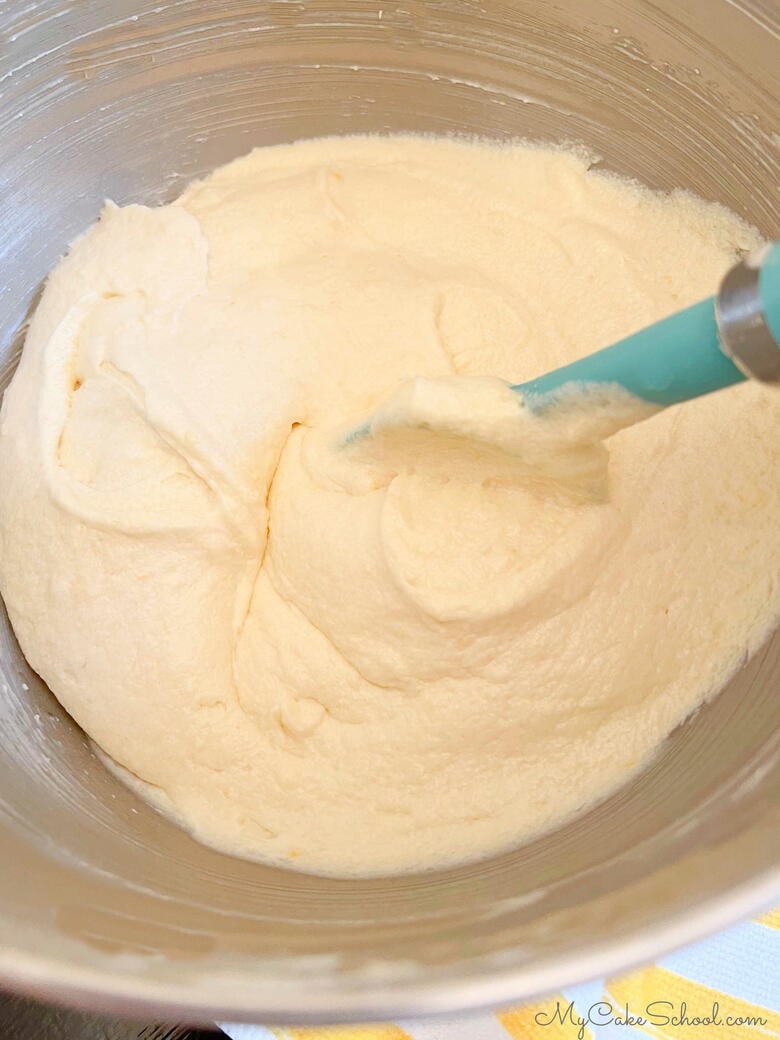 Lemon Whipping Cream Pound Cake Batter