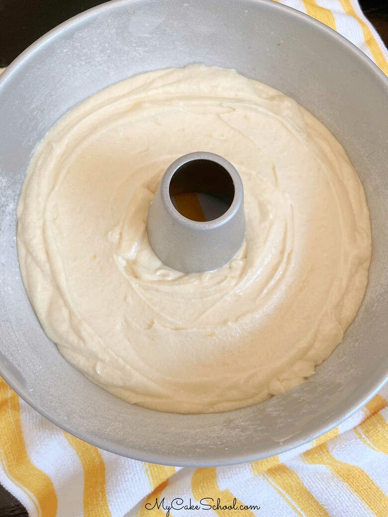 Lemon Whipping Cream Pound Cake Batter