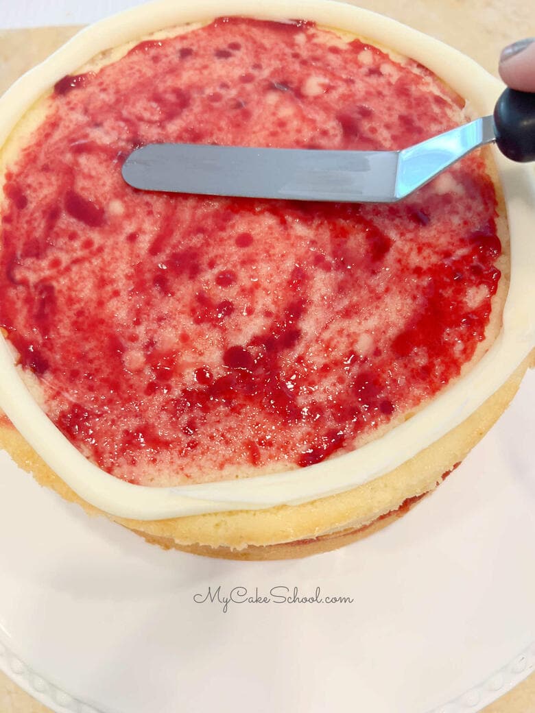 Almond Raspberry Swirl Cake