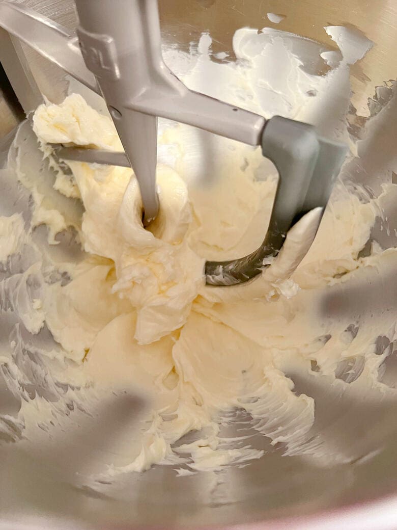 Lemon Whipping Cream Pound Cake- Mixing Butter