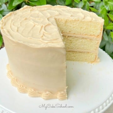 Vanilla Cake with Caramel Buttercream