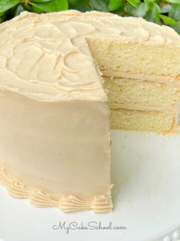 Vanilla Cake with Caramel Buttercream