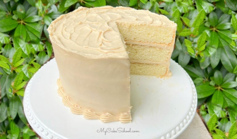 Vanilla Cake with Caramel Buttercream