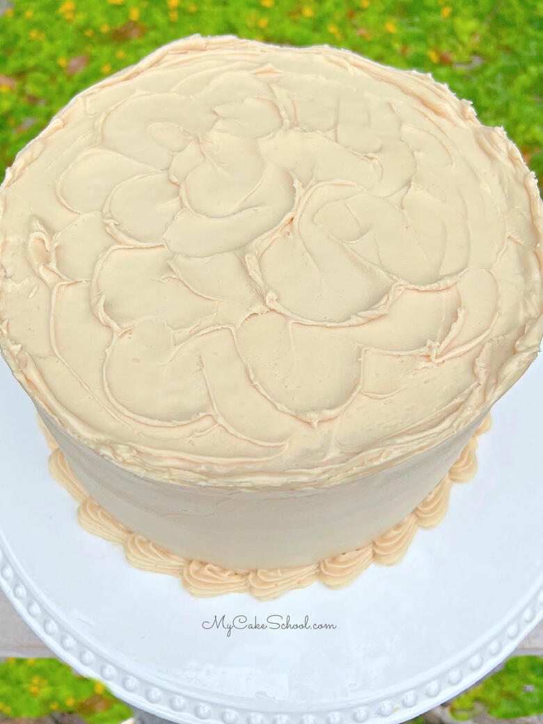 Vanilla Cake with Caramel Buttercream