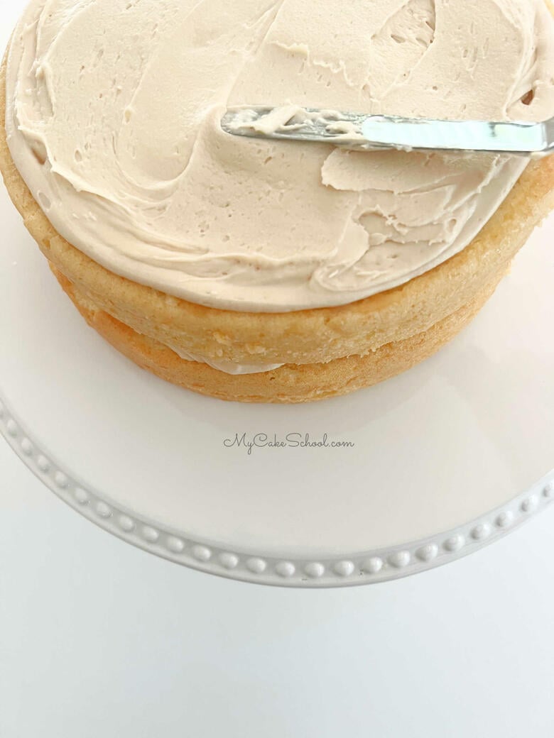 Vanilla Cake with Caramel Buttercream