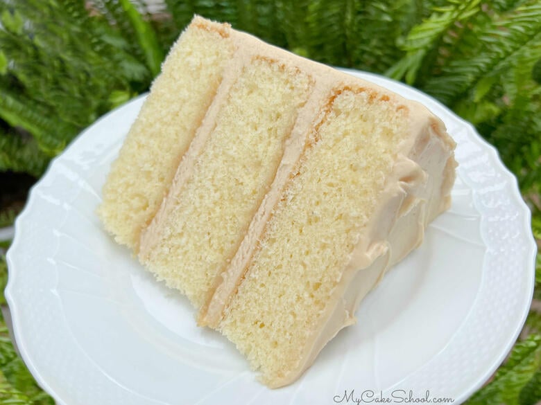 Vanilla Cake with Caramel Frosting
