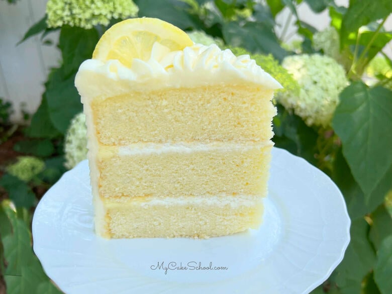 Lemon Mascarpone Cake Slice