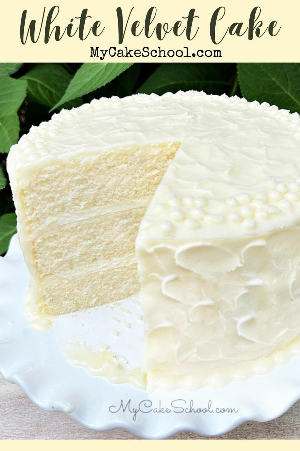 White Velvet Cake My Cake School