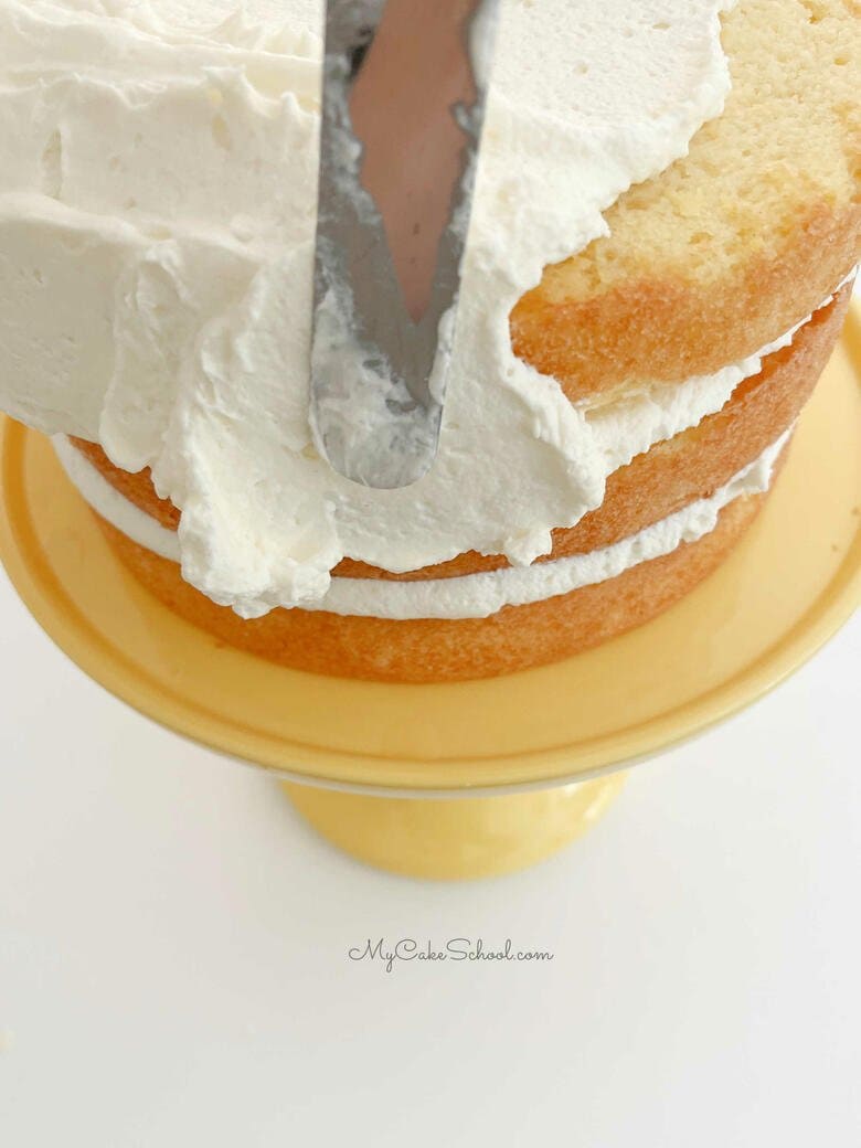 Frosting the Pineapple Cake