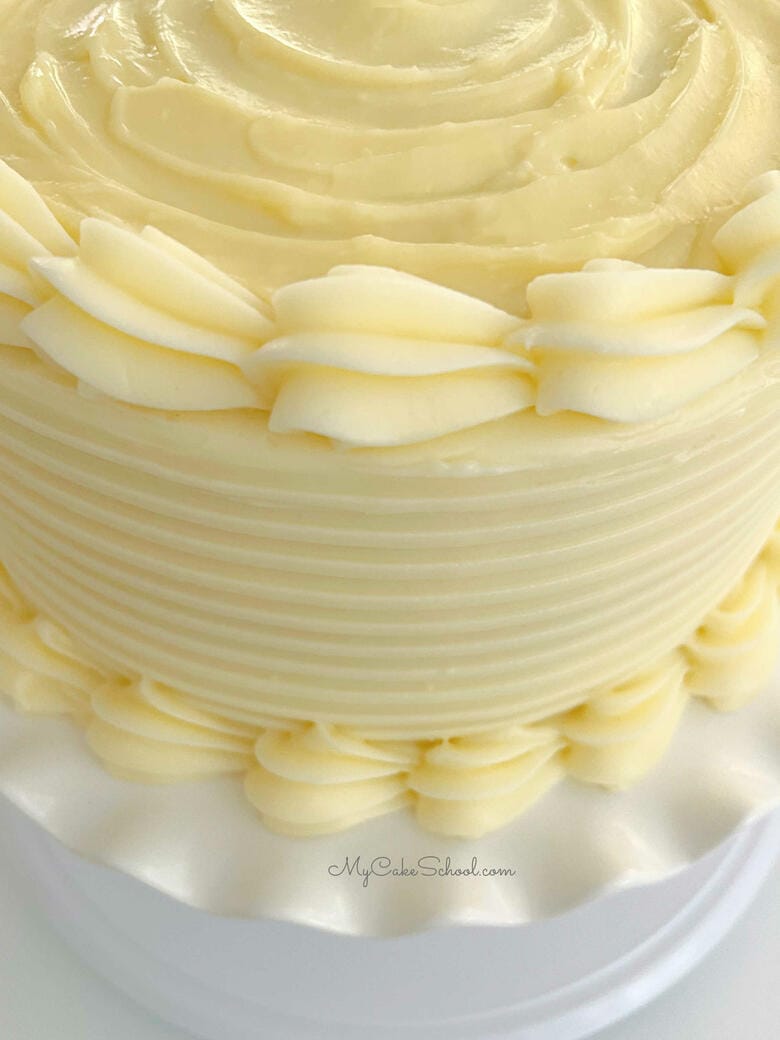 Decorated Banana Cream Cake