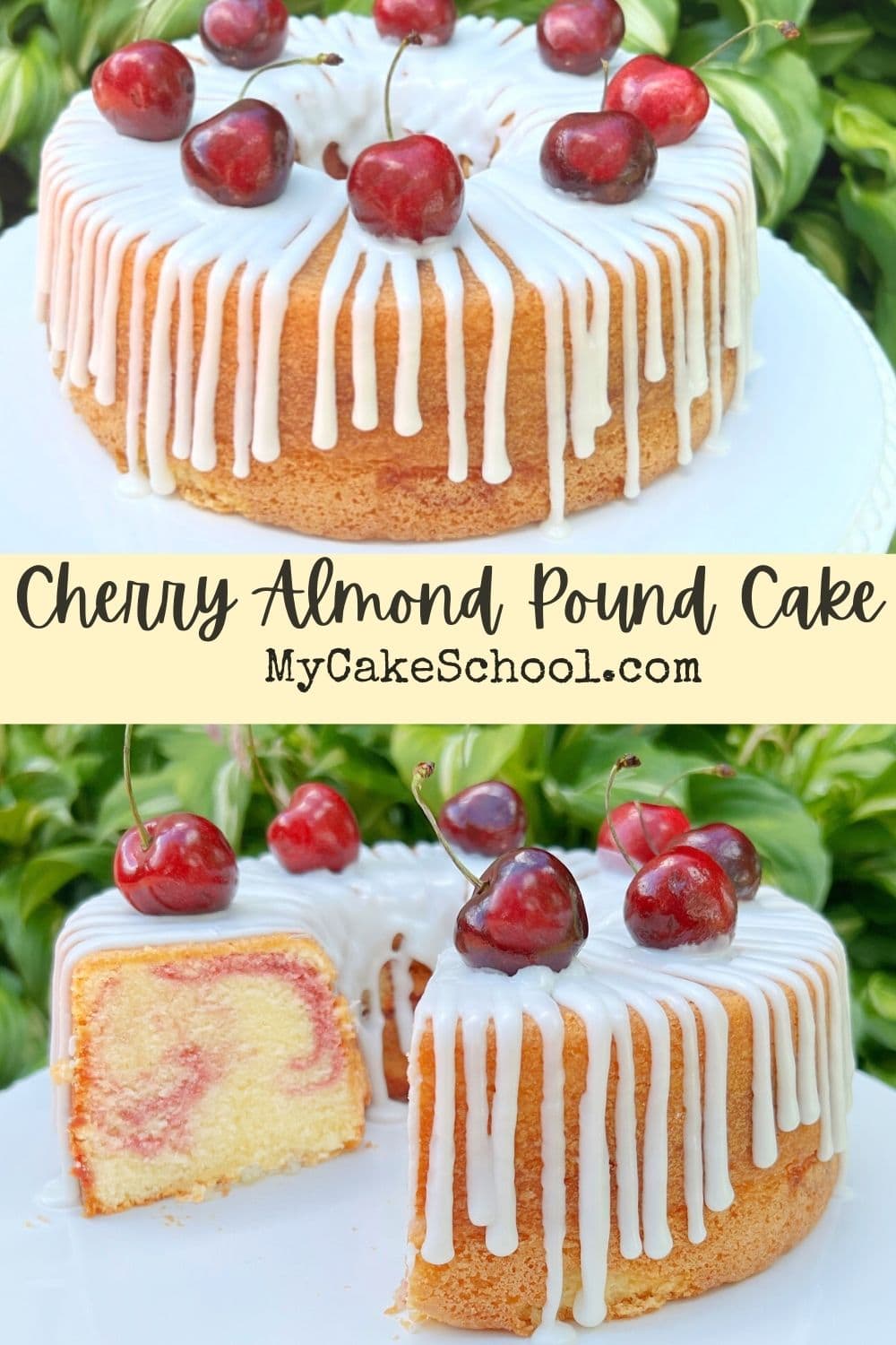 Cherry Almond Pound Cake - My Cake School