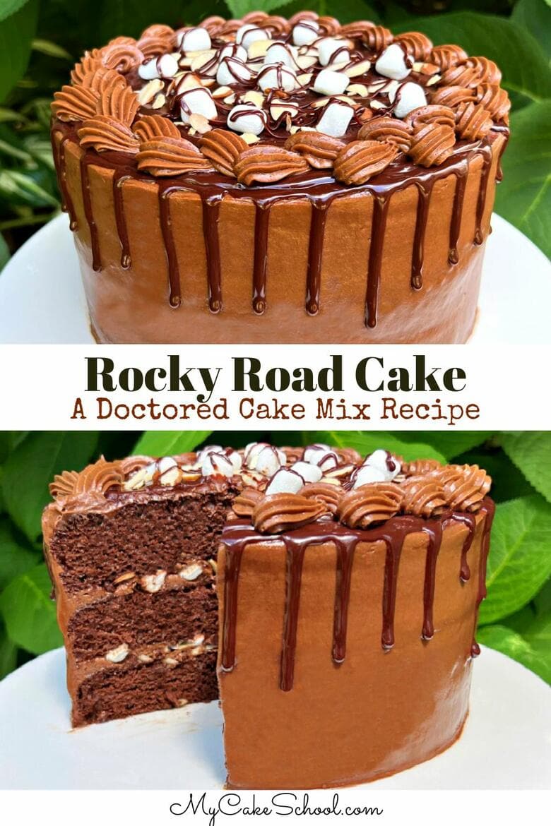 Rocky Road Cake- Doctored Cake Mix