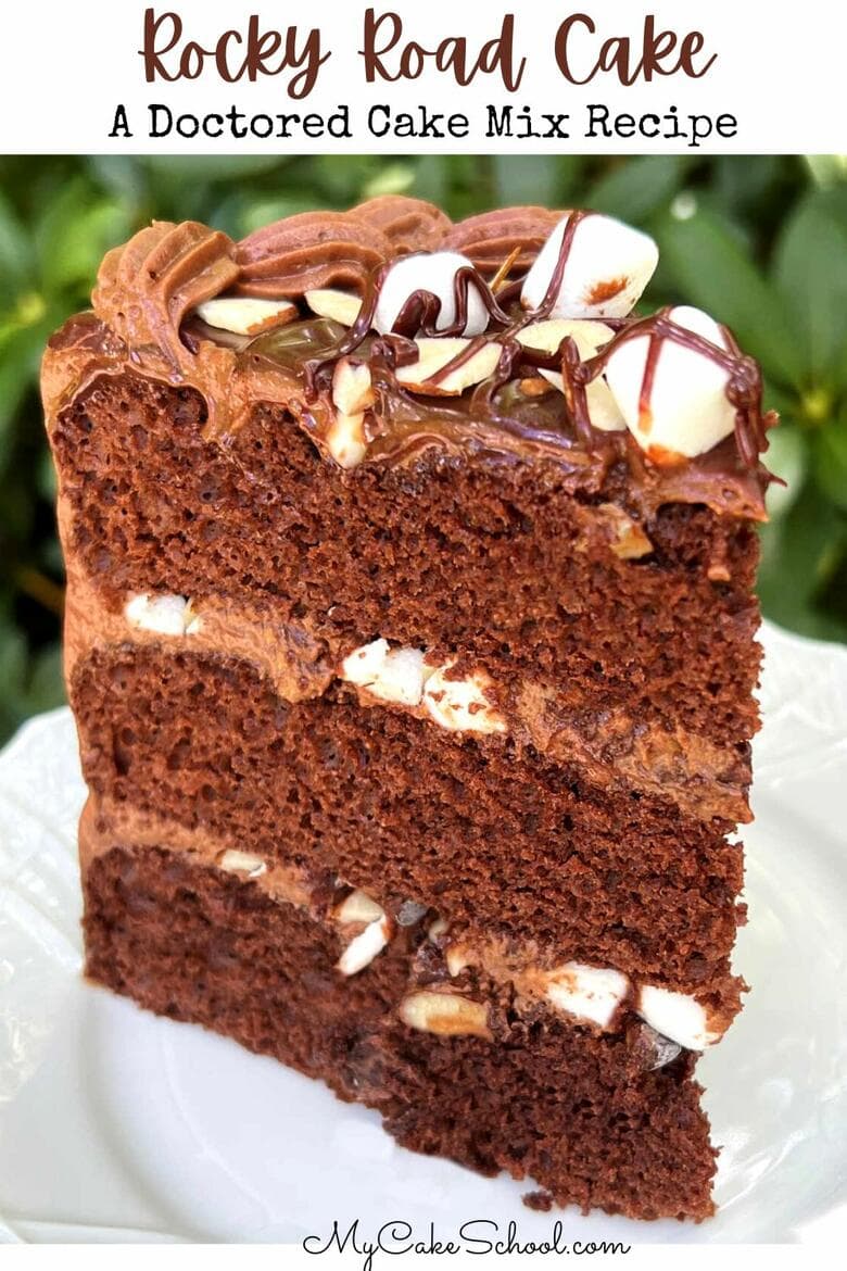 Rocky Road Cake- Doctored Cake Mix