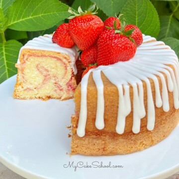 Strawberry Swirl Pound Cake