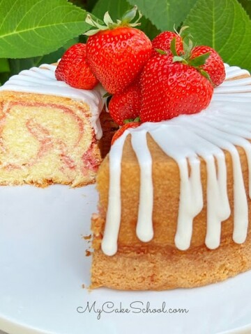 Strawberry Swirl Pound Cake