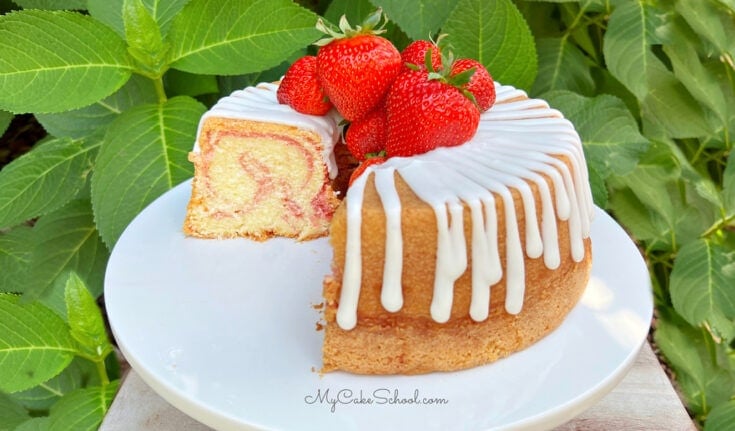 Strawberry Swirl Pound Cake