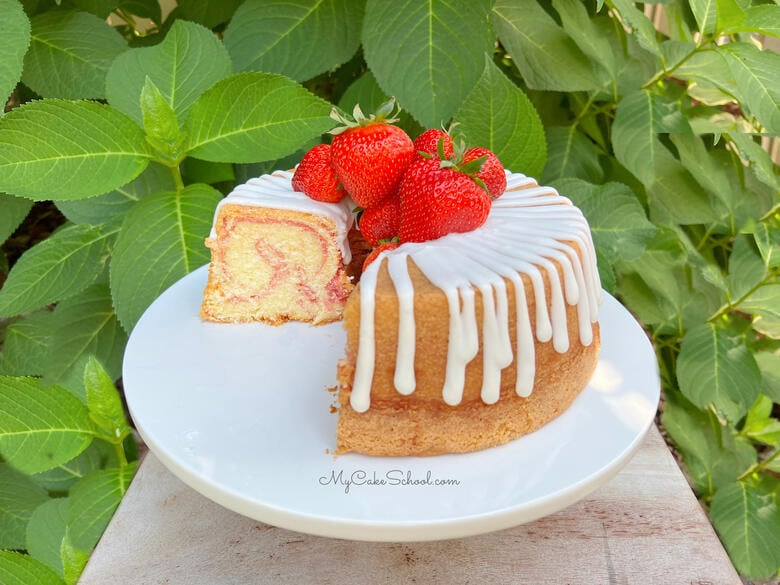 Strawberry Swirl Pound Cake
