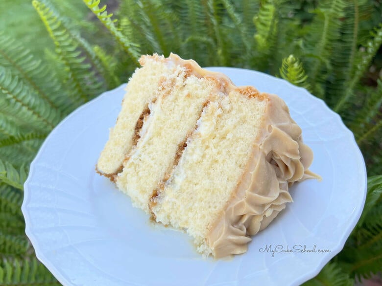 Slice of White Chocolate Mocha Cake