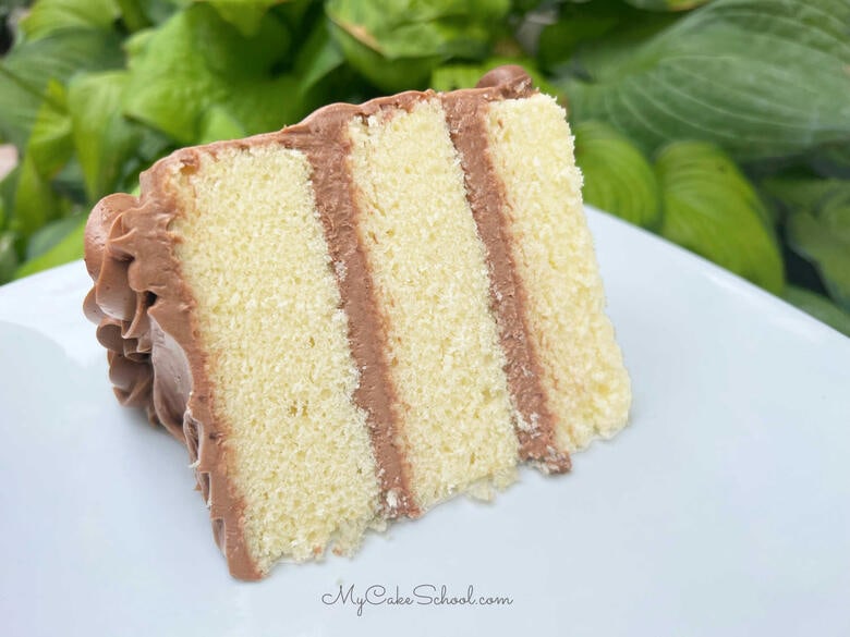 Yellow Velvet Cake Slice