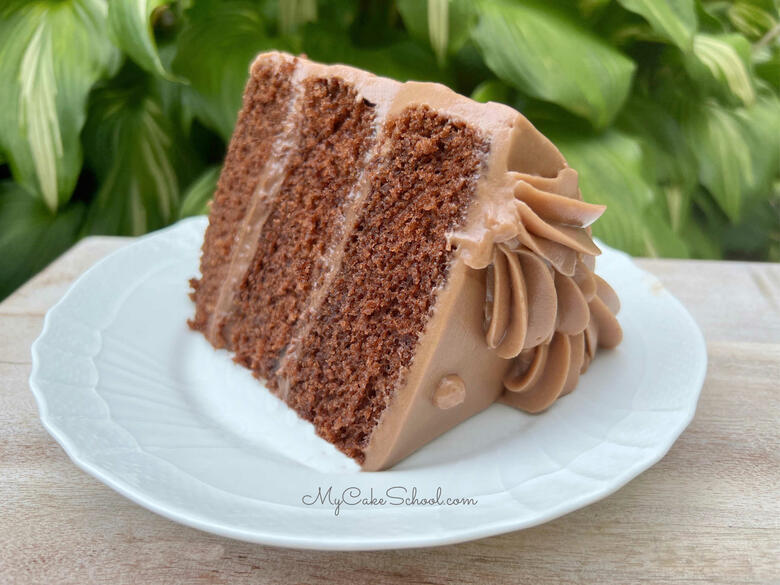 Chocolate Cream Cake Slice