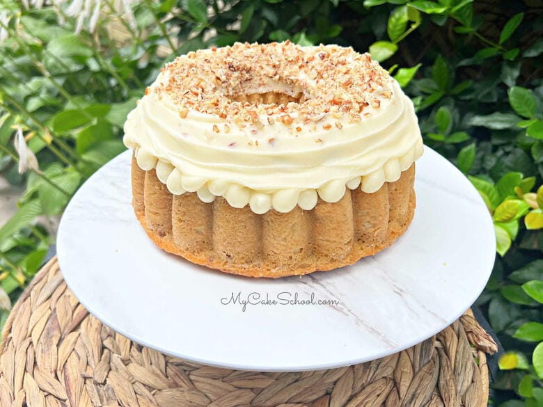 Italian Cream Bundt Cake, Decorated