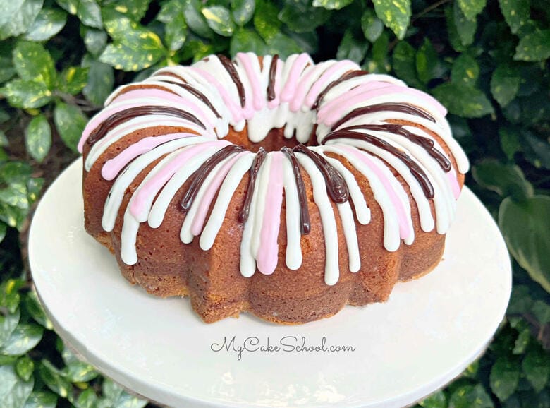 Glazed Neapolitan Pound Cake