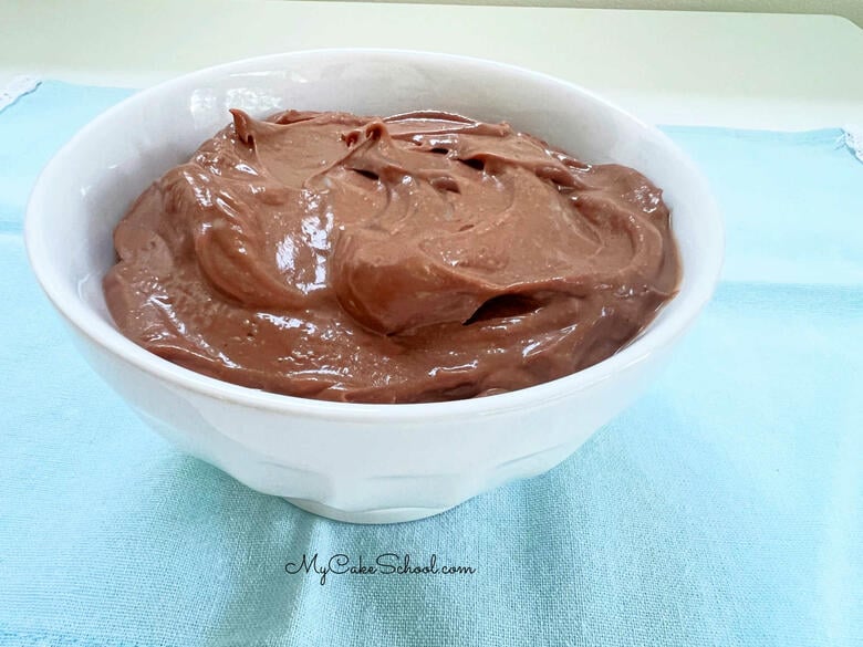 Bowl of Chocolate Pastry Cream