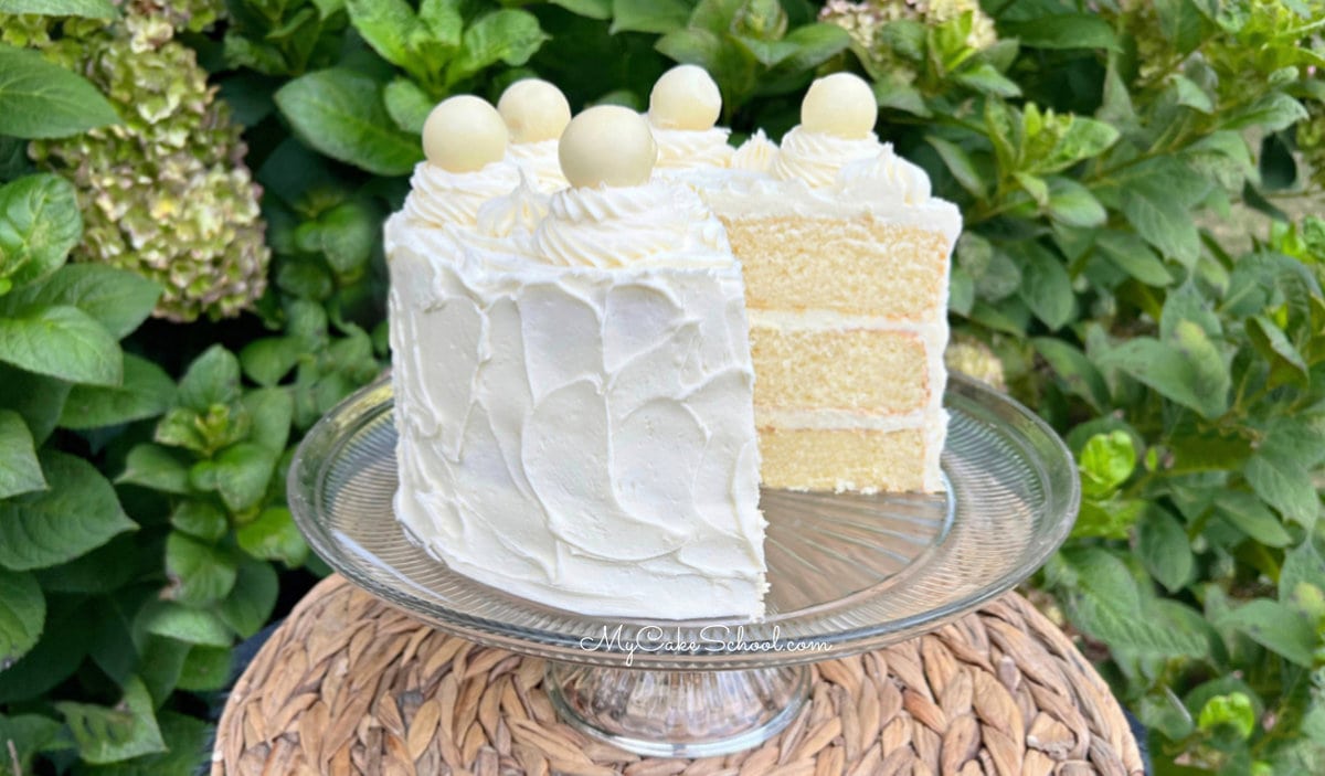White Chocolate Velvet Cake - My Cake School