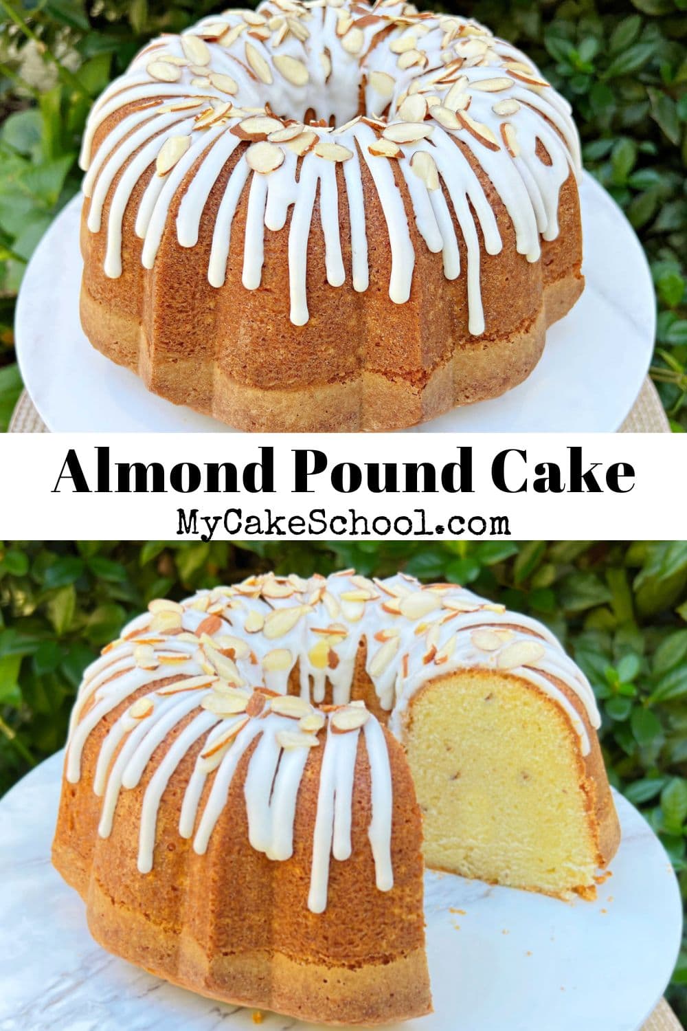 Almond Sour Cream Pound Cake My Cake School