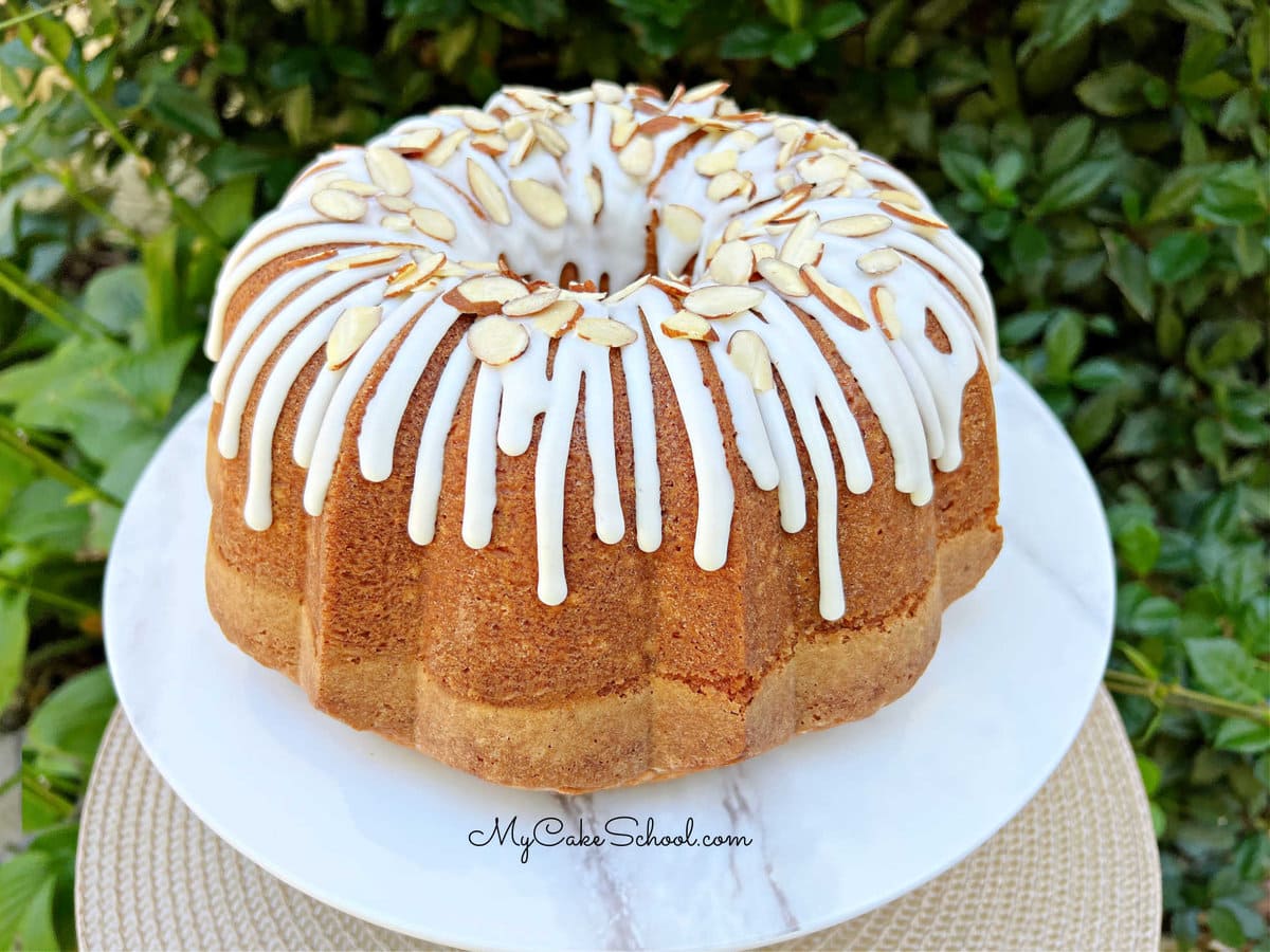 Almond Sour Cream Pound Cake My Cake School