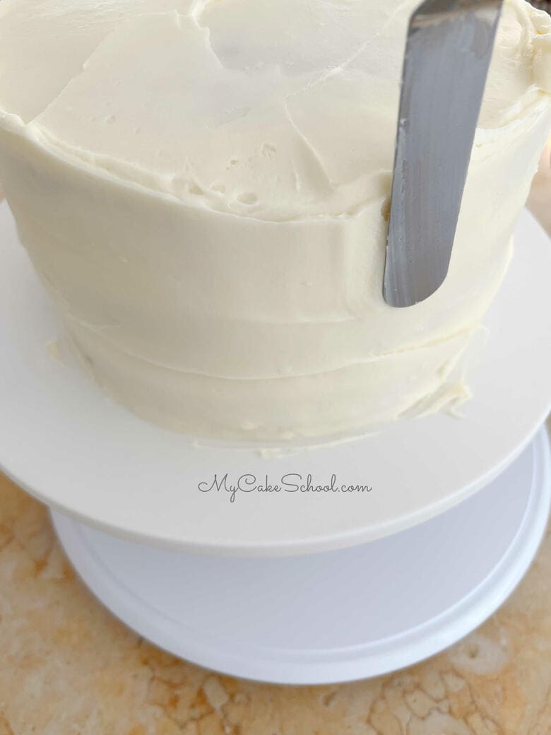 Maple Pecan Layer Cake-Frosting the Cake