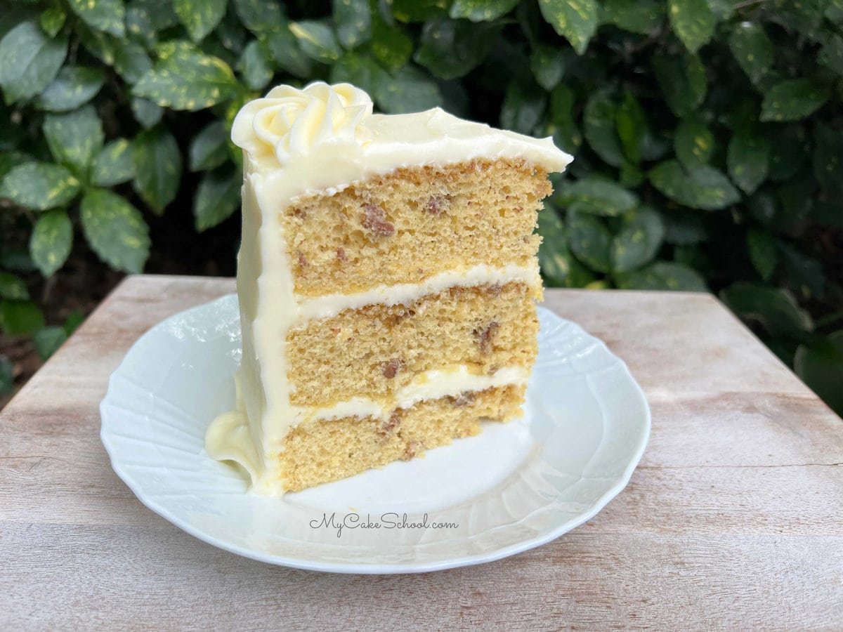 Maple Pecan Layer Cake (Doctored Cake Mix) My Cake School