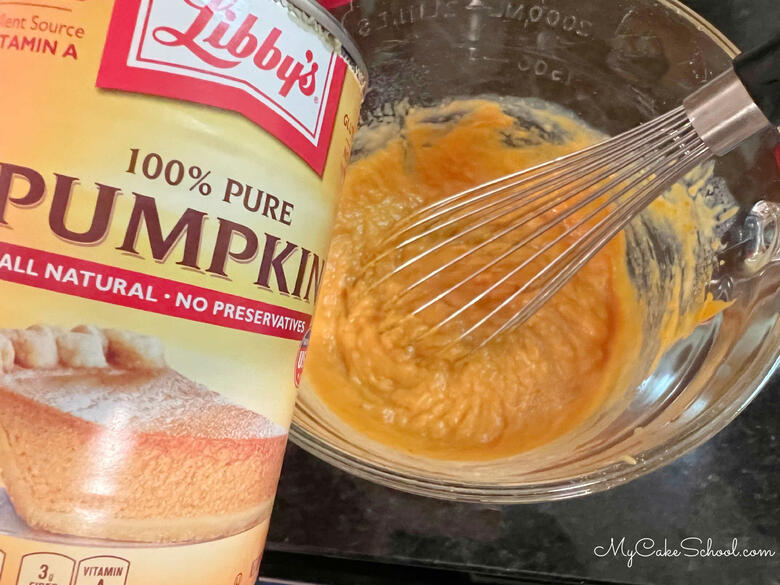 Pumpkin Mixture for Pumpkin Pound Cake