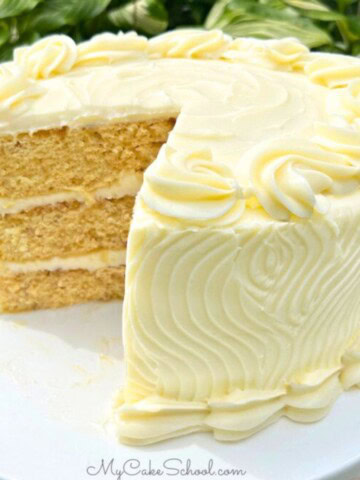 Maple Pecan Layer Cake from cake mix, sliced.