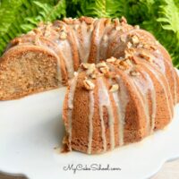 Apple Pecan Bundt Cake with Caramel Glaze