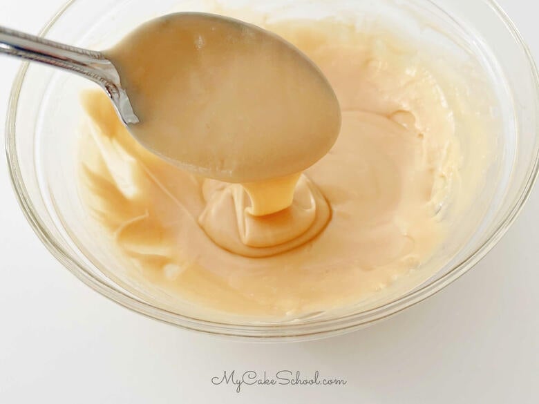A spoonful of Caramel Icing