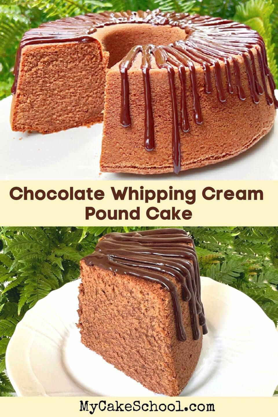Chocolate Whipping Cream Pound Cake My Cake School