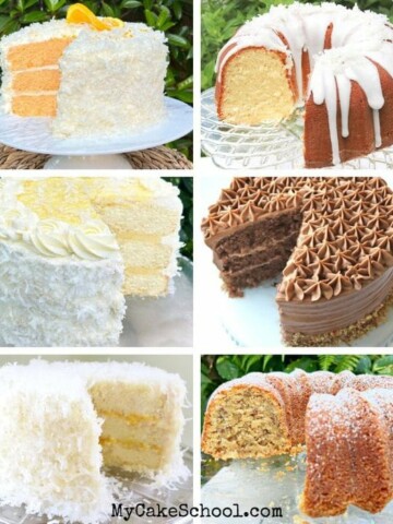 Collage of Coconut Cakes